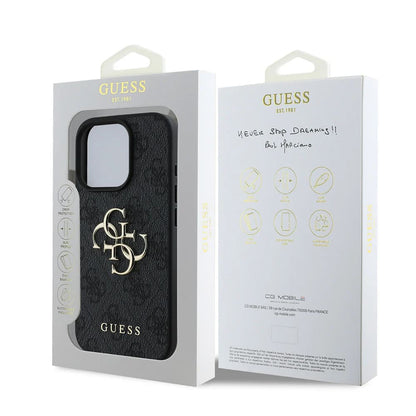 Husa pentru Apple iPhone 16 Pro, Guess, 4G Big Logo, Neagra