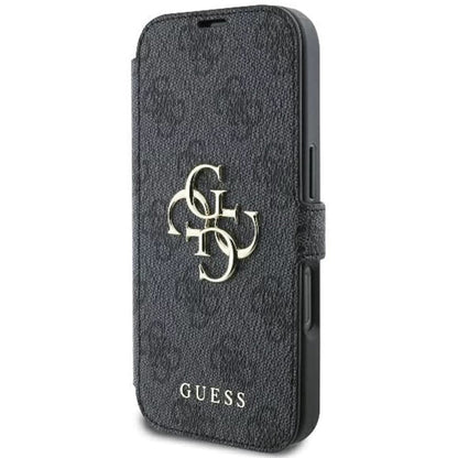 Husa pentru Apple iPhone 16 Pro, Guess, 4G Book, Neagra