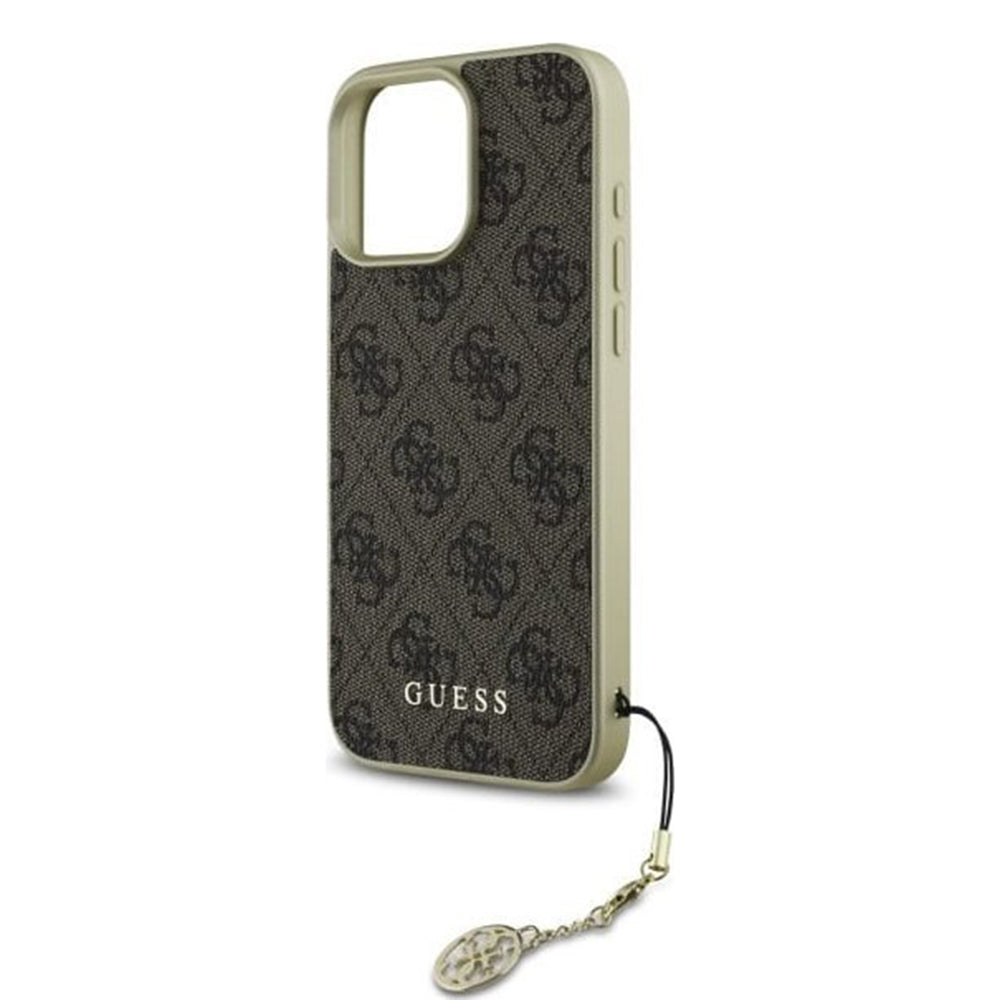 Husa pentru Apple iPhone 16 Pro, Guess, 4G Charm, Maro