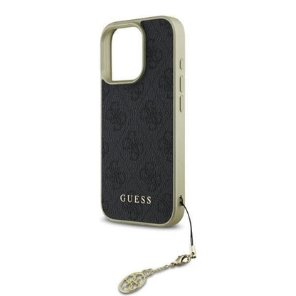 Husa pentru Apple iPhone 16 Pro, Guess, 4G Charm, Neagra