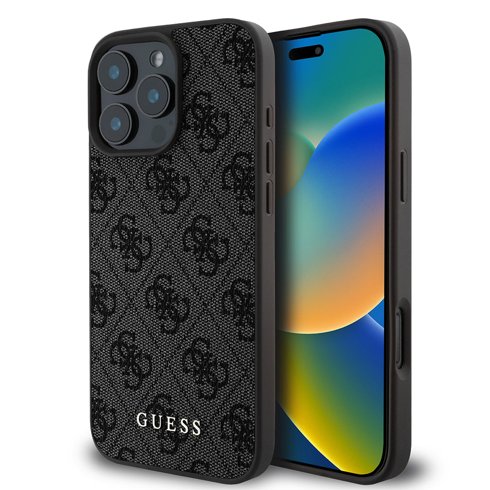 Husa pentru Apple iPhone 16 Pro, Guess, 4G Classic, Neagra