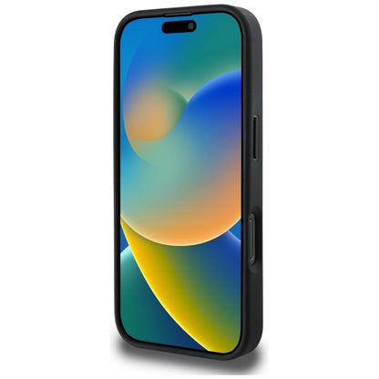 Husa pentru Apple iPhone 16 Pro, Guess, 4G Grained Roses Big Logo, Neagra