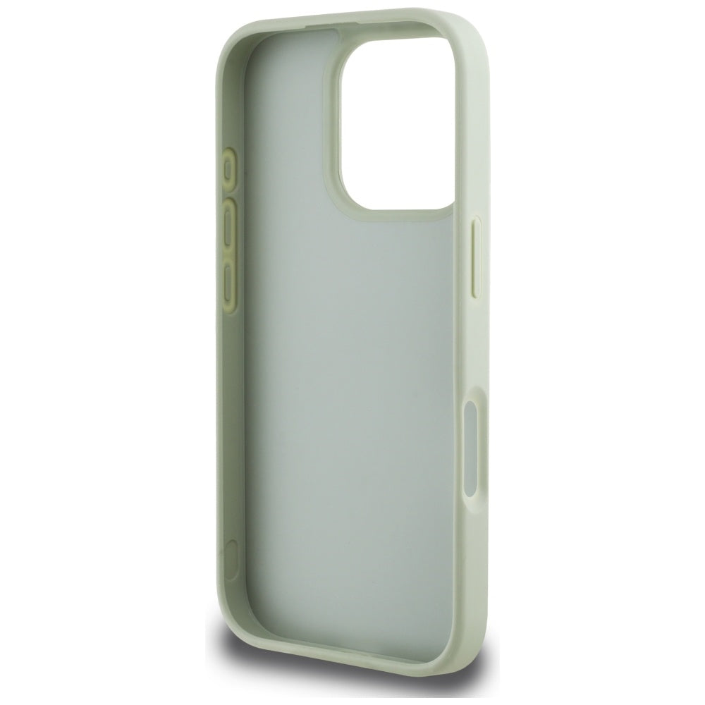 Husa pentru Apple iPhone 16 Pro, Guess, Grained Big 4G Logo Small Classic Logo, Verde