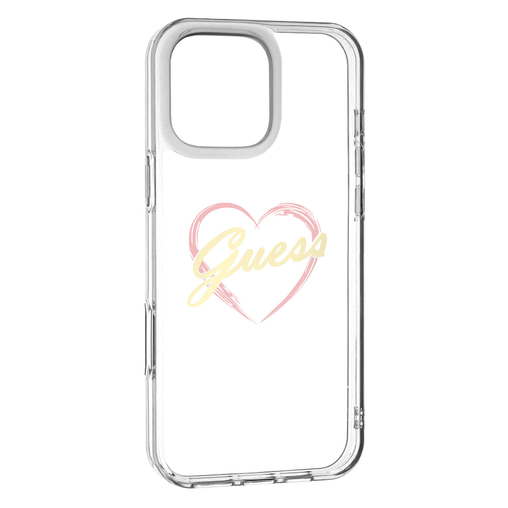 Husa pentru Apple iPhone 16 Pro, Guess, IML Heart, Transparenta