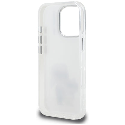 Husa pentru Apple iPhone 16 Pro, Karl Lagerfeld, IML Aquarelle Logo Karl & Choupette, Alba