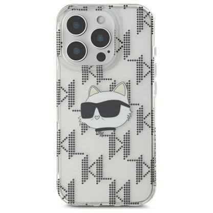 Husa pentru Apple iPhone 16 Pro, Karl Lagerfeld, IML Luxury Electroplated Choupette's Head, Transparenta