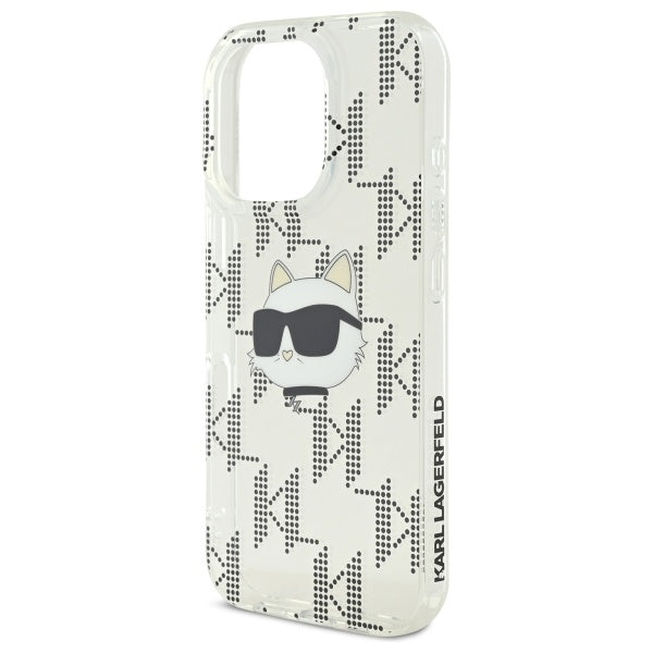 Husa pentru Apple iPhone 16 Pro, Karl Lagerfeld, IML Luxury Electroplated Choupette's Head, Transparenta