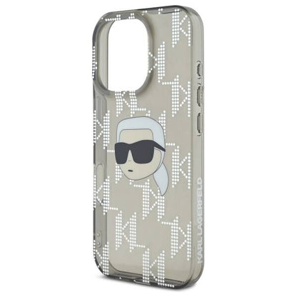 Husa pentru Apple iPhone 16 Pro, Karl Lagerfeld, IML Luxury Electroplated Karl's Head, Neagra