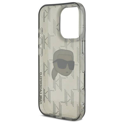 Husa pentru Apple iPhone 16 Pro, Karl Lagerfeld, IML Luxury Electroplated Karl's Head, Neagra
