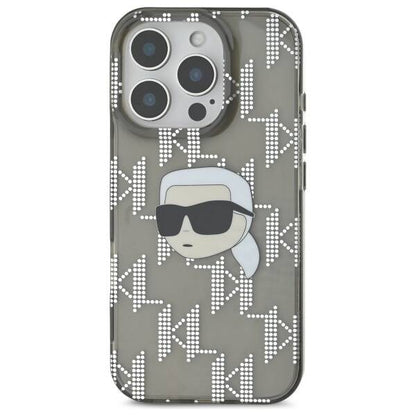 Husa pentru Apple iPhone 16 Pro, Karl Lagerfeld, IML Luxury Electroplated Karl's Head, Neagra