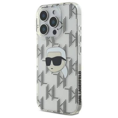 Husa pentru Apple iPhone 16 Pro, Karl Lagerfeld, IML Luxury Electroplated Karl's Head, Transparenta
