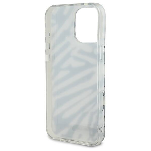 Husa pentru Apple iPhone 16 Pro, Karl Lagerfeld, IML Luxury Zebra Pattern with Strap, Neagra