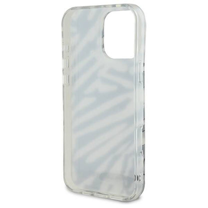 Husa pentru Apple iPhone 16 Pro, Karl Lagerfeld, IML Luxury Zebra Pattern with Strap, Neagra