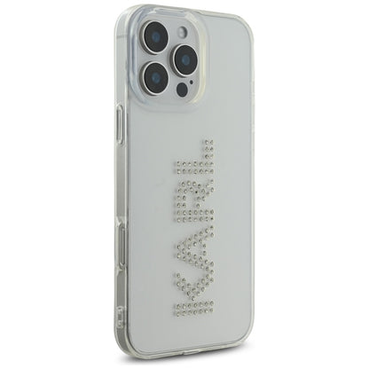 Husa pentru Apple iPhone 16 Pro, Karl Lagerfeld, IML Rhinestones Transparent Logo, Transparenta