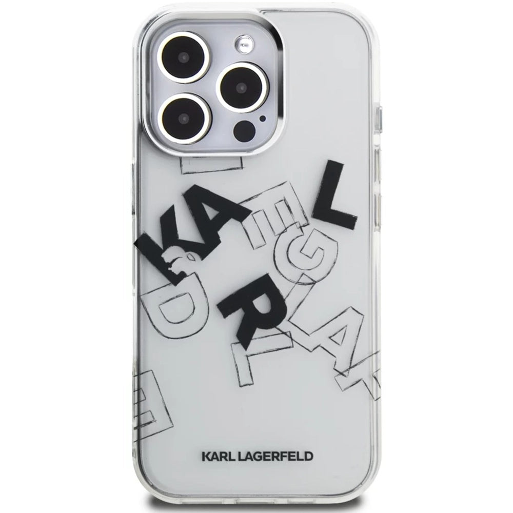 Husa pentru Apple iPhone 16 Pro, Karl Lagerfeld, IML Sketched Graphic Logo, Transparenta