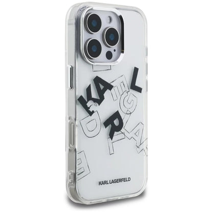 Husa pentru Apple iPhone 16 Pro, Karl Lagerfeld, IML Sketched Graphic Logo, Transparenta