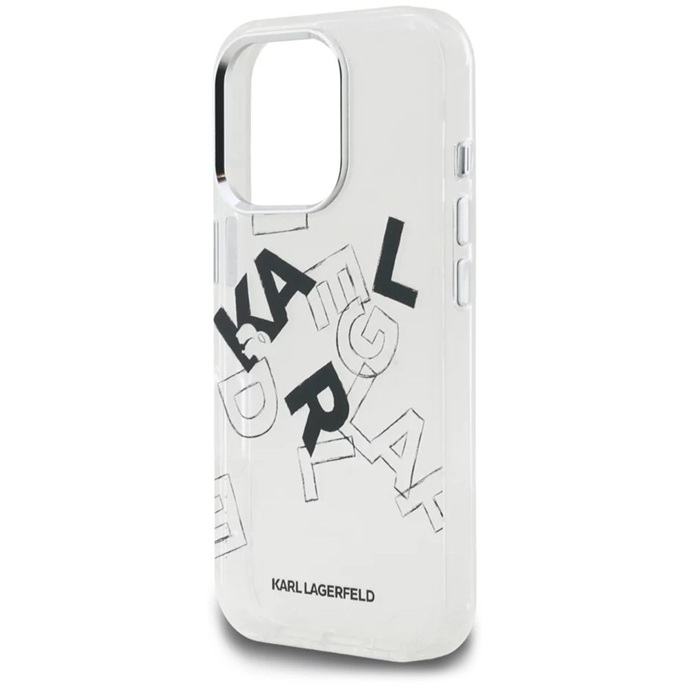 Husa pentru Apple iPhone 16 Pro, Karl Lagerfeld, IML Sketched Graphic Logo, Transparenta