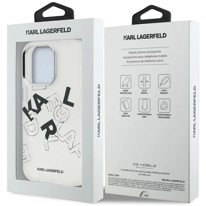 Husa pentru Apple iPhone 16 Pro, Karl Lagerfeld, IML Sketched Graphic Logo, Transparenta