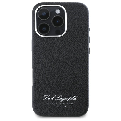 Husa pentru Apple iPhone 16 Pro, Karl Lagerfeld, RSG, Neagra