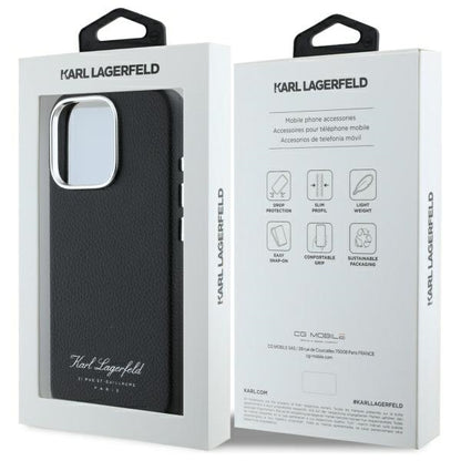 Husa pentru Apple iPhone 16 Pro, Karl Lagerfeld, RSG, Neagra