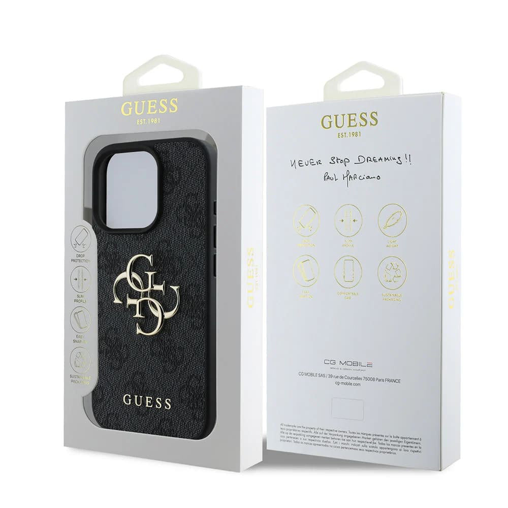 Husa pentru Apple iPhone 16 Pro Max, Guess, 4G Big Logo, Neagra