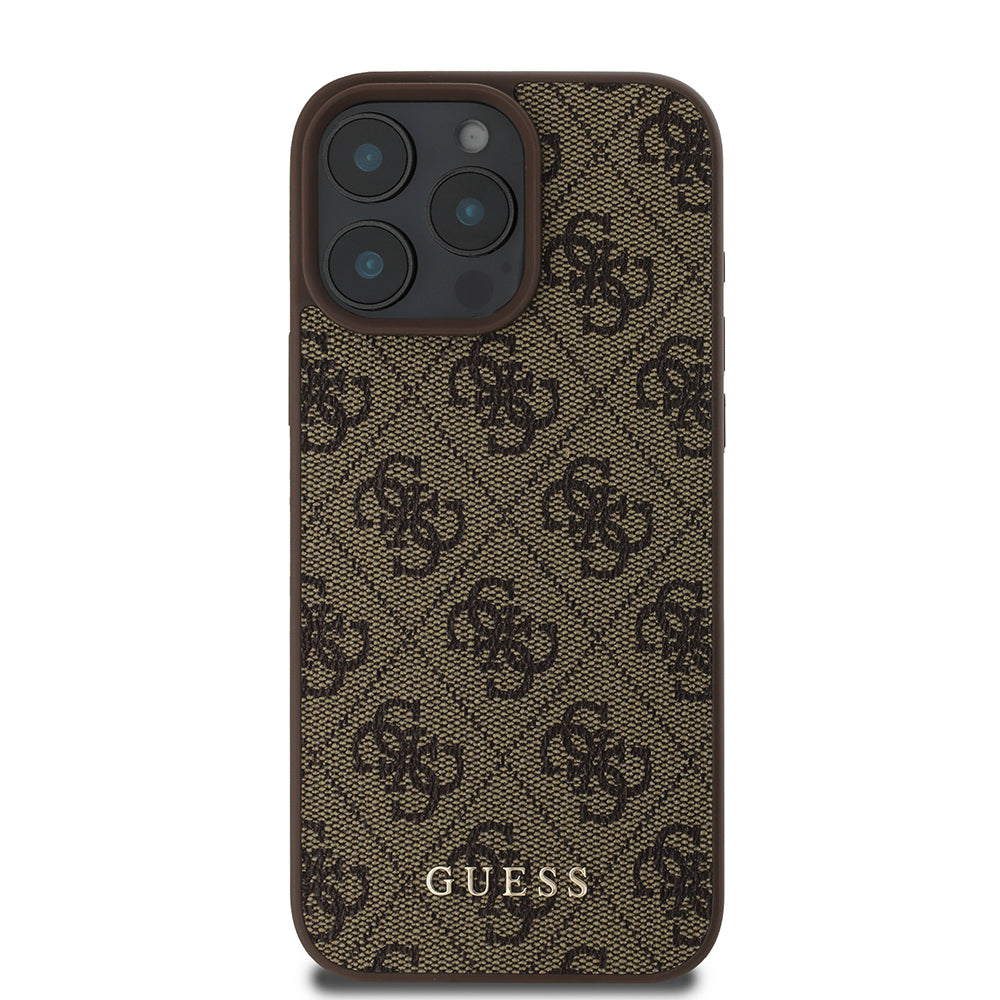 Husa pentru Apple iPhone 16 Pro Max, Guess, 4G Classic, Maro