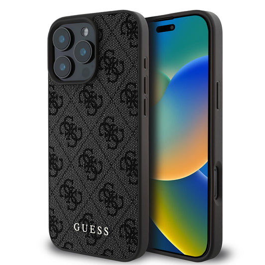 Husa pentru Apple iPhone 16 Pro Max, Guess, 4G Classic, Neagra