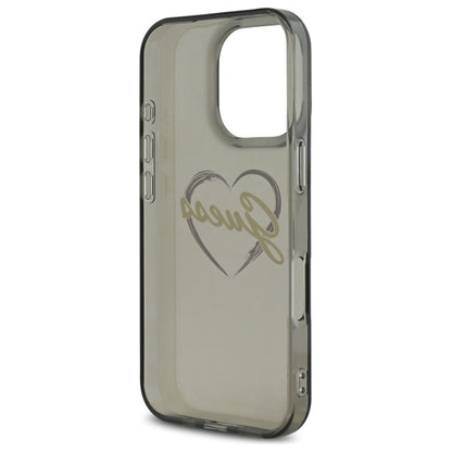 Husa pentru Apple iPhone 16 Pro Max, Guess, IML Heart, Neagra