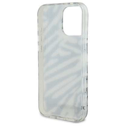 Husa pentru Apple iPhone 16 Pro Max, Karl Lagerfeld, IML Luxury Zebra Pattern with Strap, Neagra