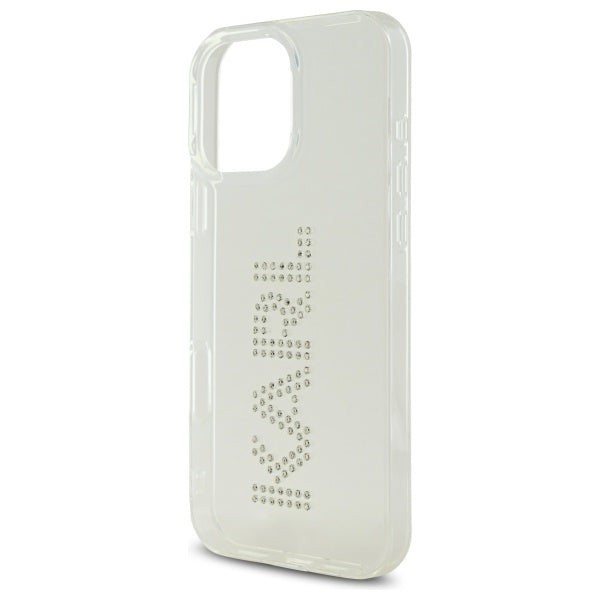 Husa pentru Apple iPhone 16 Pro Max, Karl Lagerfeld, IML Rhinestones Transparent Logo, Transparenta