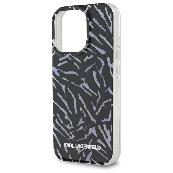 Husa pentru Apple iPhone 16 Pro Max, Karl Lagerfeld, Zebra with Cord Strap, Mov