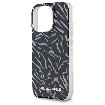 Husa pentru Apple iPhone 16 Pro Max, Karl Lagerfeld, Zebra with Cord Strap, Mov