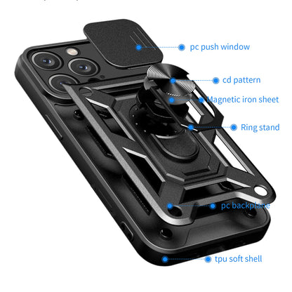 Husa pentru Apple iPhone 16 Pro Max, Techsuit, CamShield, Neagra