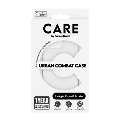 Husa pentru Apple iPhone 16 Pro, PanzerGlass, Care Urban Combat, Transparenta