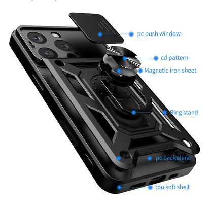 Husa pentru Apple iPhone 16 Pro, Techsuit, CamShield, Neagra