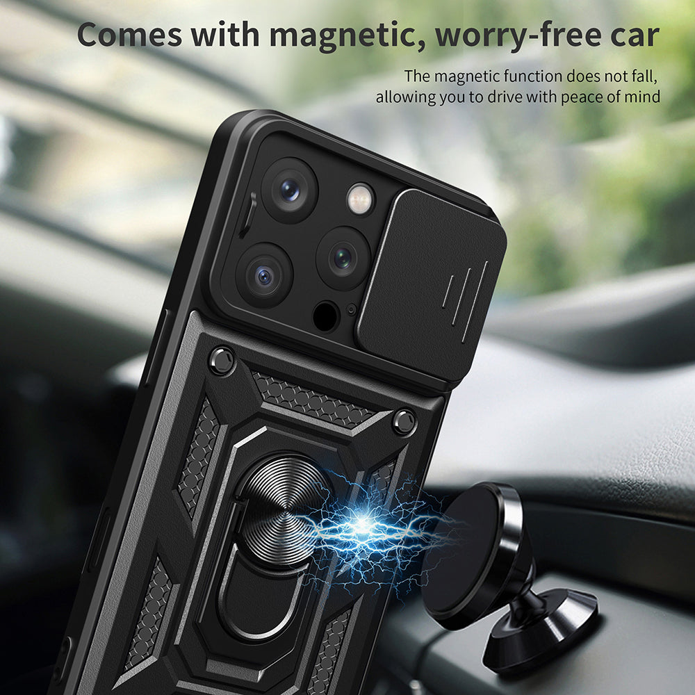 Husa pentru Apple iPhone 16 Pro, Techsuit, CamShield, Neagra