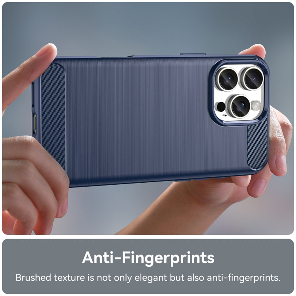 Husa pentru Apple iPhone 16 Pro, Techsuit, Carbon, Albastra