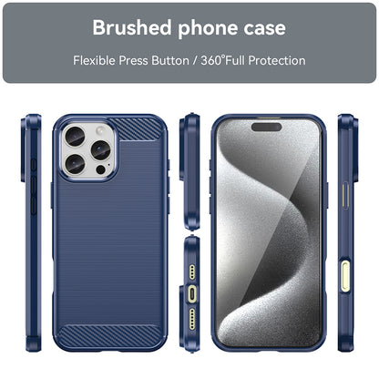 Husa pentru Apple iPhone 16 Pro, Techsuit, Carbon, Albastra