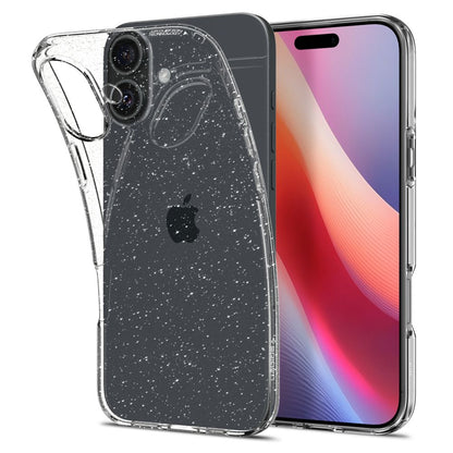 Husa pentru Apple iPhone 16, Spigen, Liquid Crystal Glitter, Transparenta ACS08192