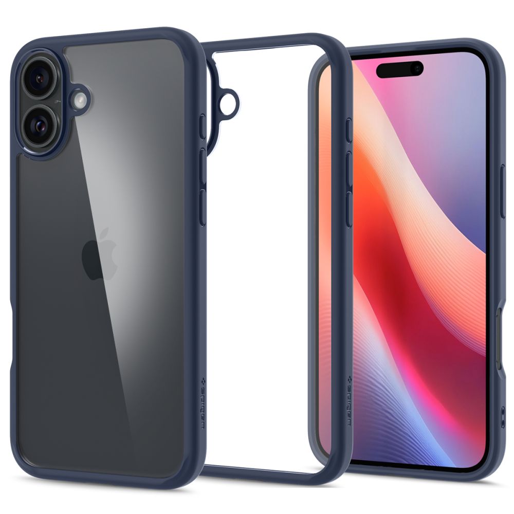 Husa pentru Apple iPhone 16, Spigen, Ultra Hybrid, Bleumarin