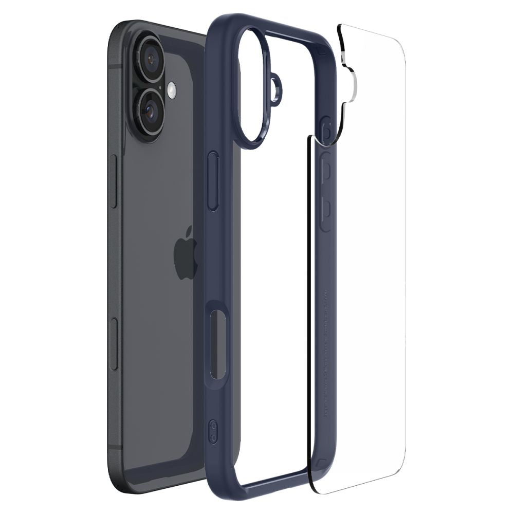 Husa pentru Apple iPhone 16, Spigen, Ultra Hybrid, Bleumarin