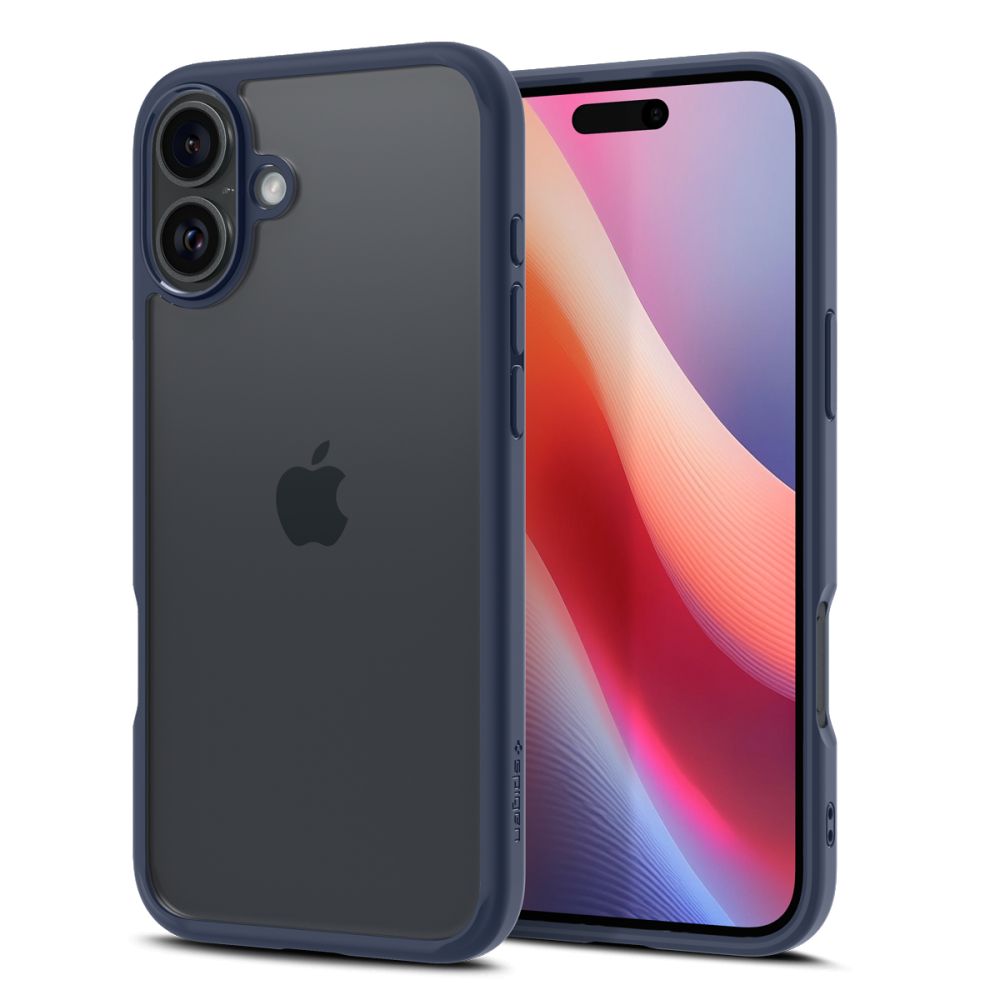 Husa pentru Apple iPhone 16, Spigen, Ultra Hybrid, Bleumarin