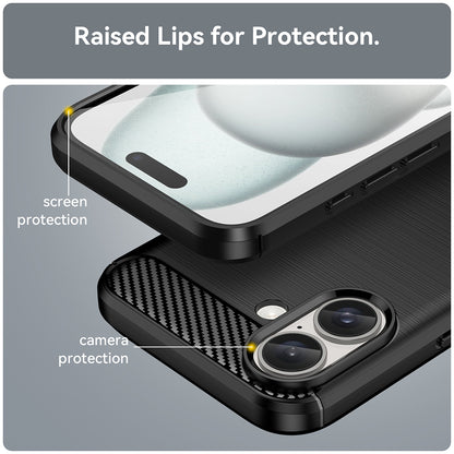 Husa pentru Apple iPhone 16, Techsuit, Carbon, Neagra