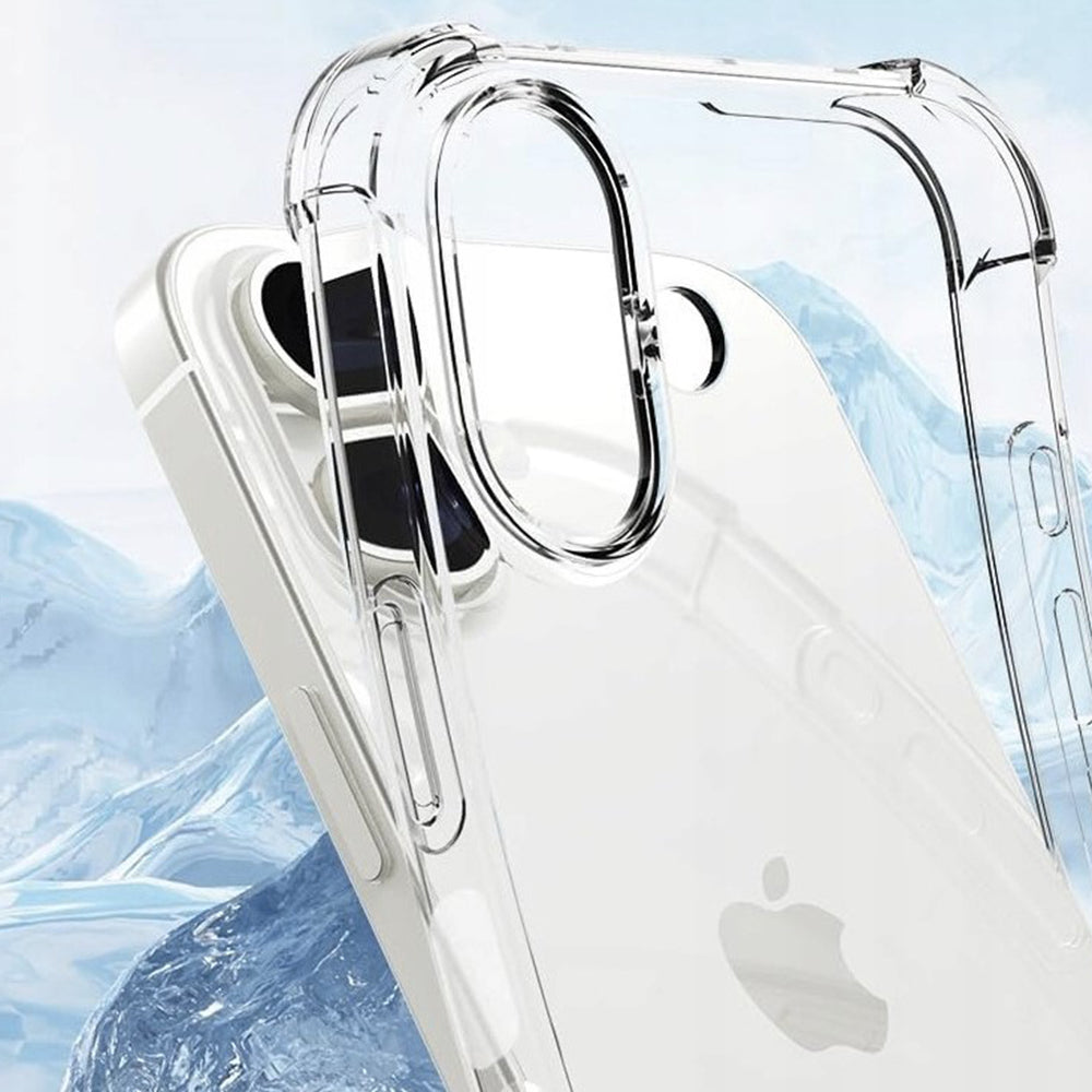 Husa pentru Apple iPhone 16, Techsuit, Shockproof Clear (Big Lens Hole), Transparenta