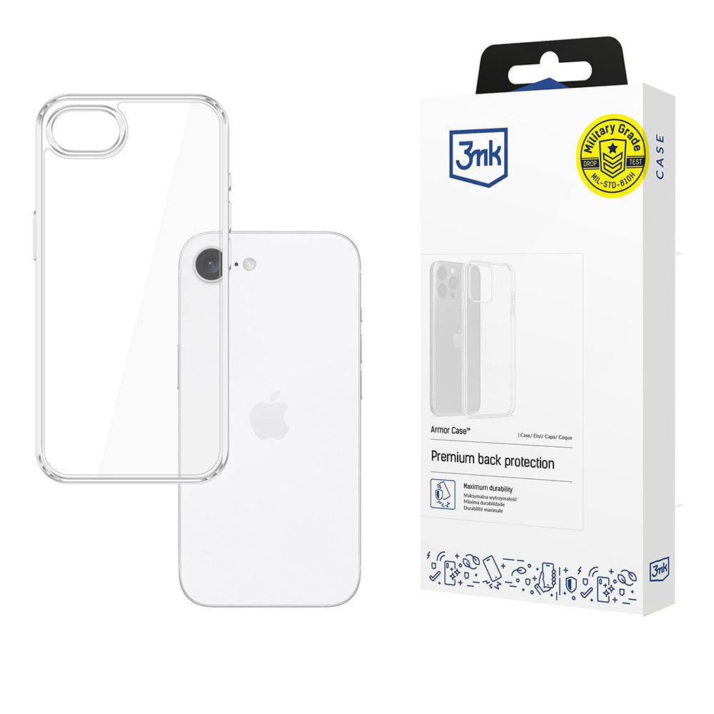 Husa pentru Apple iPhone 17e / 16e, 3MK, Armor, Transparenta