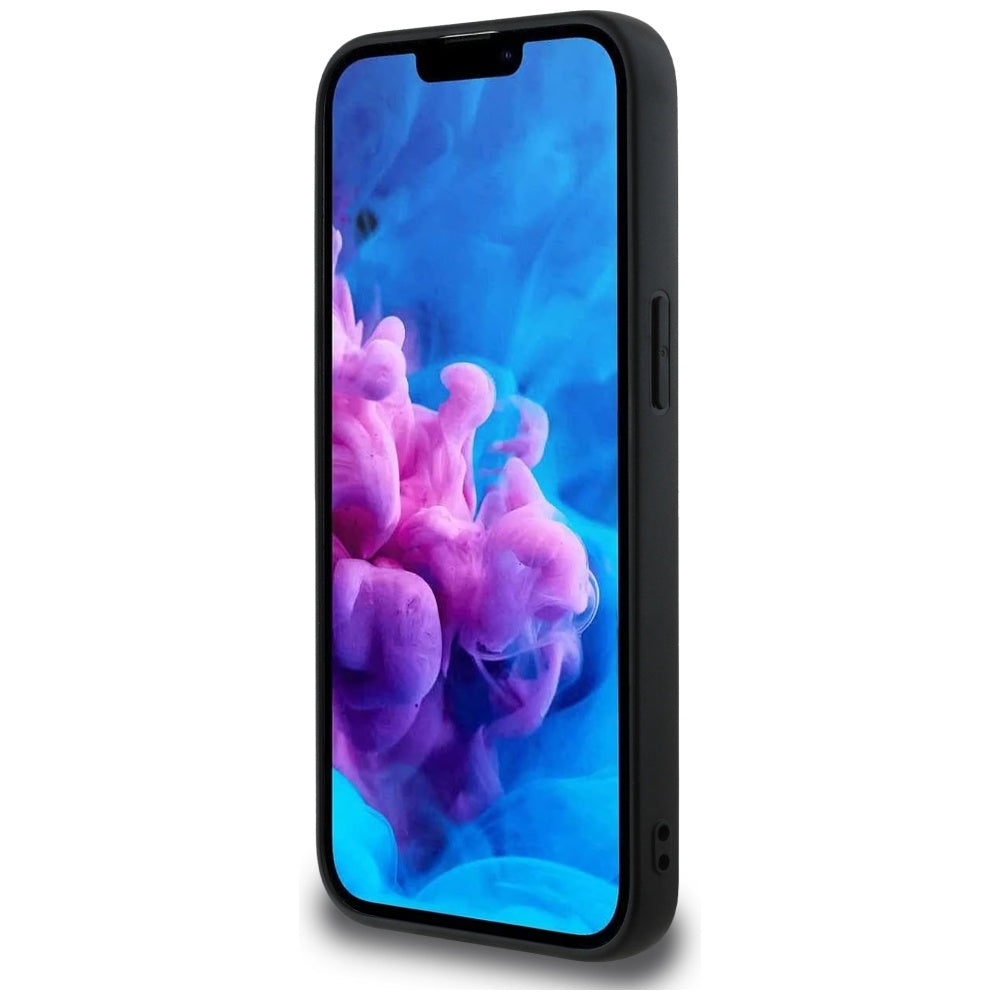 Husa pentru Apple iPhone 16e, Guess, 4G Grained Big and Classic Logo, Neagra