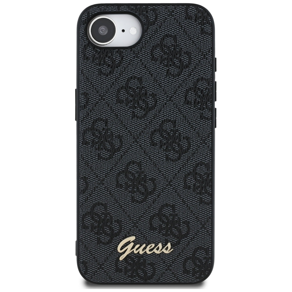 Husa pentru Apple iPhone 16e, Guess, 4G Script Logo, Neagra