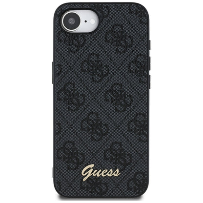 Husa pentru Apple iPhone 16e, Guess, 4G Script Logo, Neagra