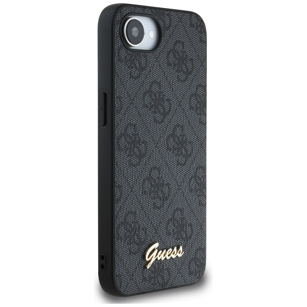 Husa pentru Apple iPhone 16e, Guess, 4G Script Logo, Neagra