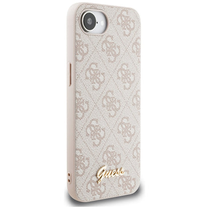 Husa pentru Apple iPhone 16e, Guess, 4G Script Logo, Roz